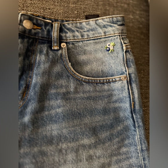 EUC Tory Burch DECONSTRUCTED DENIM SKIRT size 6 - Picture 4 of 13